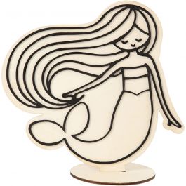 Figuur om te decoreren, zeemeermin, H: 18 cm, 1 stuk [HOB-791956]