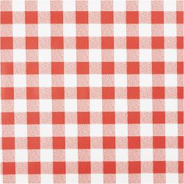 Toile cirée, à carreaux, L : 140 cm, rouge, blanc, 20 m/ 1 rouleau [HOB-805592]