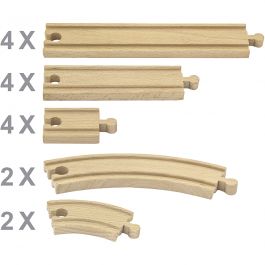 Voies ferrées VIGA, 16 morceaux/ 1 set [HOB-908535]