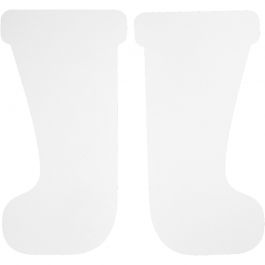 Bas de Noël, H : 32,5 cm, L : 17 cm, 230 gr, blanc, 25 pièces/ 1 Pq. [HOB-95210]