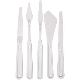 Paletmessen, L: 17-20 cm, B: 13-33 mm, wit, 5 stuk/ 1 doos [HOB-95222]