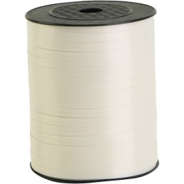 Ruban cadeau, L : 5 mm, blanc, 400 m/ 1 rouleau [HOB-557401]
