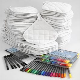 Poussins de Pâques Maniques avec Feutres, noir, blanc, 1 set [HOB-97419]