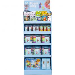 Vloerdisplay Foam Clay® - Zelf in te richten, H: 1560 mm, D: 390 mm, B: 580 mm, diverse kleuren, 102 eenh./ 1 doos [HOB-97531]