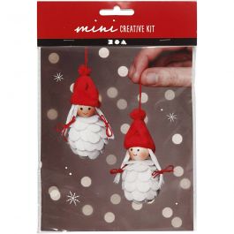 Creative mini kit, Kerstelven, H: 8 cm, 1 doos [HOB-977404]