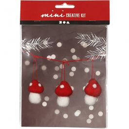 Creative mini kit, hangende paddestoelen, H: 5.5 cm, 1 set [HOB-977406]