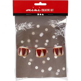 Mini Hobbyset, Trommel, d 33 mm, beige, antiek rood, 1 set [HOB-977427]