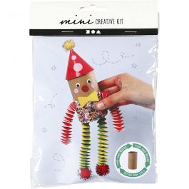 Mini Kit DIY, Clown fait à partir d'un rouleau de papier toilette, 1 Pq. [HOB-977432]
