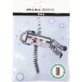 Mini Kit DIY, Robot fait à partir d'un rouleau de papier toilette, 1 Pq. [HOB-977434]