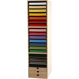 Karton &amp; Opslagkast, H: 100 cm, A4, vel 210x297 mm, 180 gr, diverse kleuren, 1 set [HOB-99435]