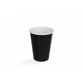 Milkshakebeker karton klein 360ml Ø9 cm 12oz zwart FSC®Mix (500 stuks) [TK-9987081]
