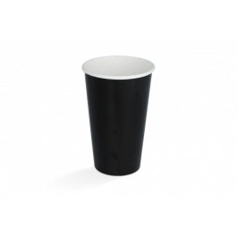 Milkshakebeker karton middel 450ml Ø9 cm 16oz zwart FSC®Mix (500 stuks) [TK-9987082]