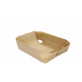Houten bakvorm geweven 9,3x3,3x20 cm 200ml FSC® (400 stuks) [TK-9987104]