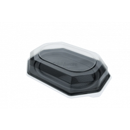 Couvercle rPET pour plateaux de traiteur 45cm transparent (50 pcs) [TK-9987253]