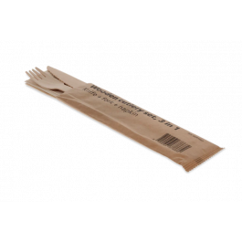Houten bestekset 3/1 mes + vork + servet (250 stuks) [TK-9987657]