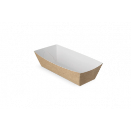 Kroketbakjes A5 3,9x3,5x11,4 cm kraft/wit (400 stuks) [TK-9987890]
