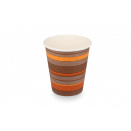Koffiebeker karton 300cc 10oz Ø9 cm gestreept (1.000 stuks) [TK-9987929]