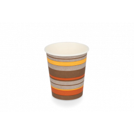 Koffiebeker karton 230cc 8oz Ø8 cm gestreept (1.000 stuks) [TK-9987930]