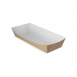 Frikandelbakjes A18 kraft/wit (400 stuks) [TK-9987960]