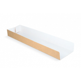 Panini tray 7x3x28 cm kraft/wit (1.000 stuks) [TK-9988130]