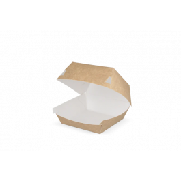 Boîte à Hamburger 9x7x9cm kraft/blanc (400 pcs) [TK-9988134]