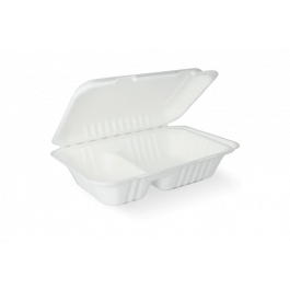 Menubox 2-vaks suikerriet 16x6,5x23 cm (500 stuks) [TK-9988191]