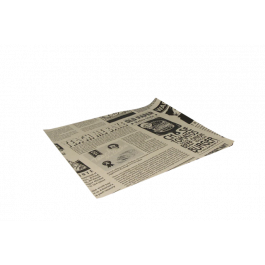 Emballage en papier sulfurisé pour hamburger 33x30cm FSC®Mix Journal Marron (2.000 pcs) [TK-9988203]