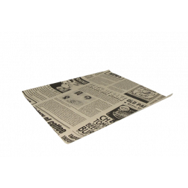 Emballage en papier sulfurisé pour hamburger 33x38cm FSC®Mix Journal Marron (2.000 pcs) [TK-9988204]