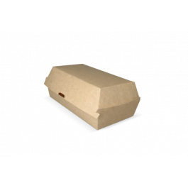 Boîte à hot-dog 20x10x8cm kraft/Blanc (300 pcs) [TK-9988287]