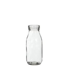 Bouteille de lait en verre 250ml 14cm de haut Ø 6cm (plateau avec 24 pièces) [IFS-129191]