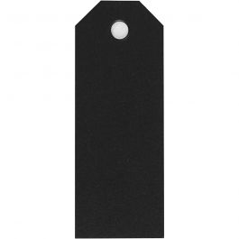 Labels, zwart, afm 3x8 cm, 220 gr, 20 stuk/ 1 doos [HOB234012]