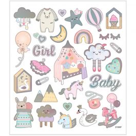 Stickers, baby girl, 15x16,5 cm, 1 vel [HOB28884]