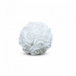 Deco "Rozenbal" Ø 10cm wit Schuim (1 stuks) [IFS-31210]