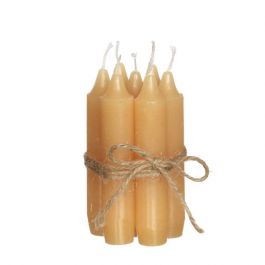 Bougie effilée Jaune miel, 11cm de haut (lot de 7 pièces) [IFS-32164]