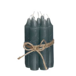 Bougie effilée Gris, 11cm de haut (lot de 7 pièces) [IFS-32166]