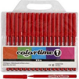Feutres Colortime, rouge, trait 2 mm, 18 pièce/ 1 Pq. [HOB373540]