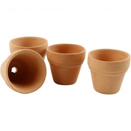 Pots de fleurs, H: 3,1 cm, d: 3,4 cm, 48 pièce/ 1 boîte [HOB50655]