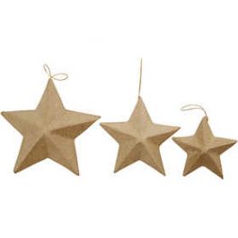 Étoiles, d: 7,5+10+12,5 cm, 6 pièce/ 1 Pq. [HOB510403]