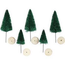 Sapins de Noël, vert, H: 40+60 mm, 5 pièce/ 1 Pq. [HOB51651]