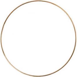 Metalen ring, goud, d: 20 cm, dikte 3 mm, 1 stuk [HOB52428]