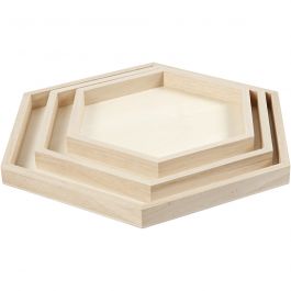 Plateaux, d: 21+26+31 cm, 3 pièce/ 1 set [HOB55317]
