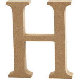 Letter, H, H: 13 cm, dikte 2 cm, 1 stuk [HOB56317]