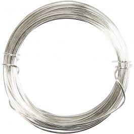 Fil argenté, argenté, ép. 0,4 mm, 20 m/ 1 rouleau [HOB61004]