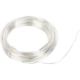 Fil argenté, argenté, ép. 1 mm, 4 m/ 1 rouleau [HOB61010]