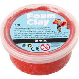 Foam Clay®, rood, 35 gr/ 1 Doosje [HOB78923]