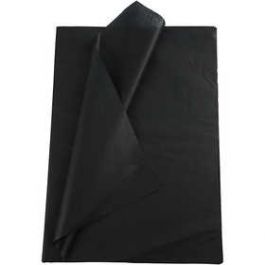 Tissuepapier, zwart, 50x70 cm, 14 gr, 10 vel/ 1 doos [HOB200889]