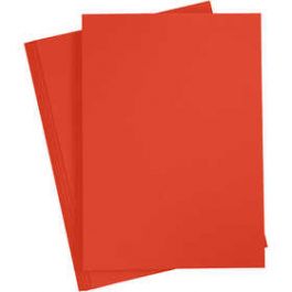 Papier cartonné coloré, rouge vif, A4, 210x297 mm, 180 gr, 20 flles/ 1 Pq. [HOB21114]