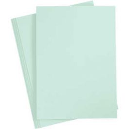 Papier cartonné coloré, vert pastel, A4, 210x297 mm, 210 gr, 10 flles/ 1 Pq. [HOB21184]