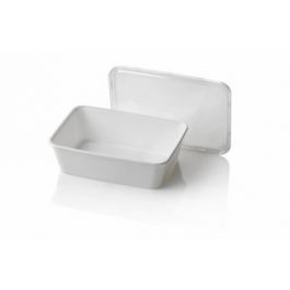Barquette plastique alimentaire micro onde 175x119x52mm blanche (500 pièces) [RD-448064]