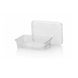 Barquette plastique alimentaire micro onde 175x119x52mm Transparente (500 pièces) [RD-448074]